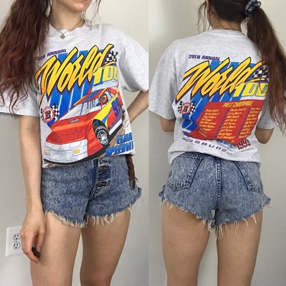 Vintage Tops - Vintage 1999 Racing World 100 Eldora Speedway Tee